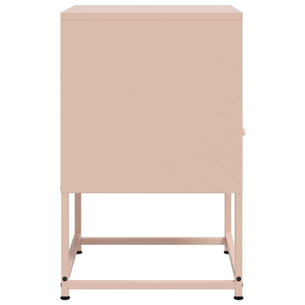 vidaXL Yöpöydät 2 kpl pinkki 36x39x60,5 cm teräs