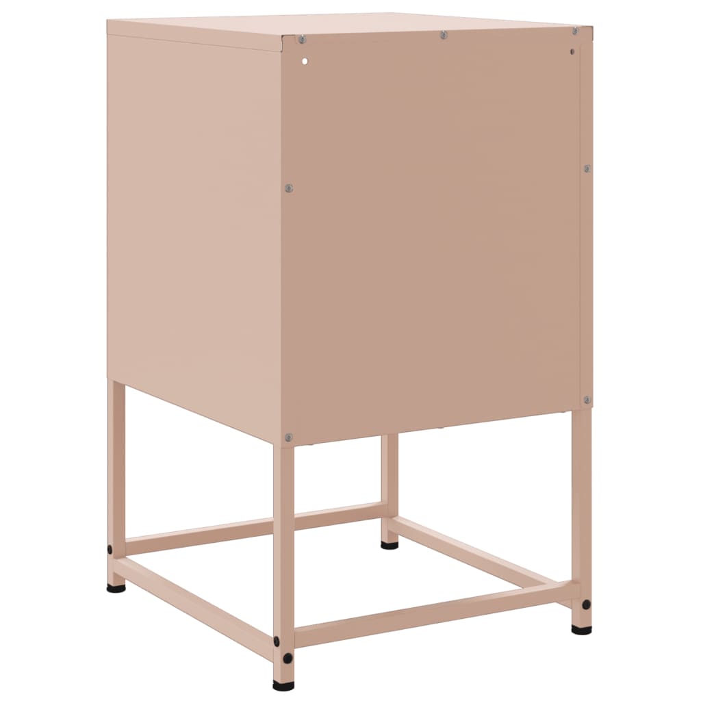 vidaXL Yöpöydät 2 kpl pinkki 36x39x60,5 cm teräs