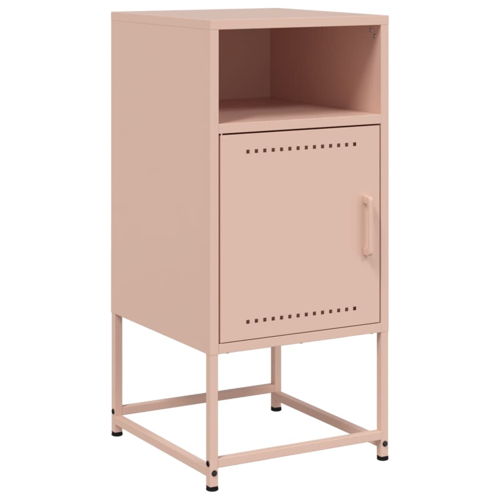 vidaXL Yöpöydät 2 kpl pinkki 36x39x78 cm teräs