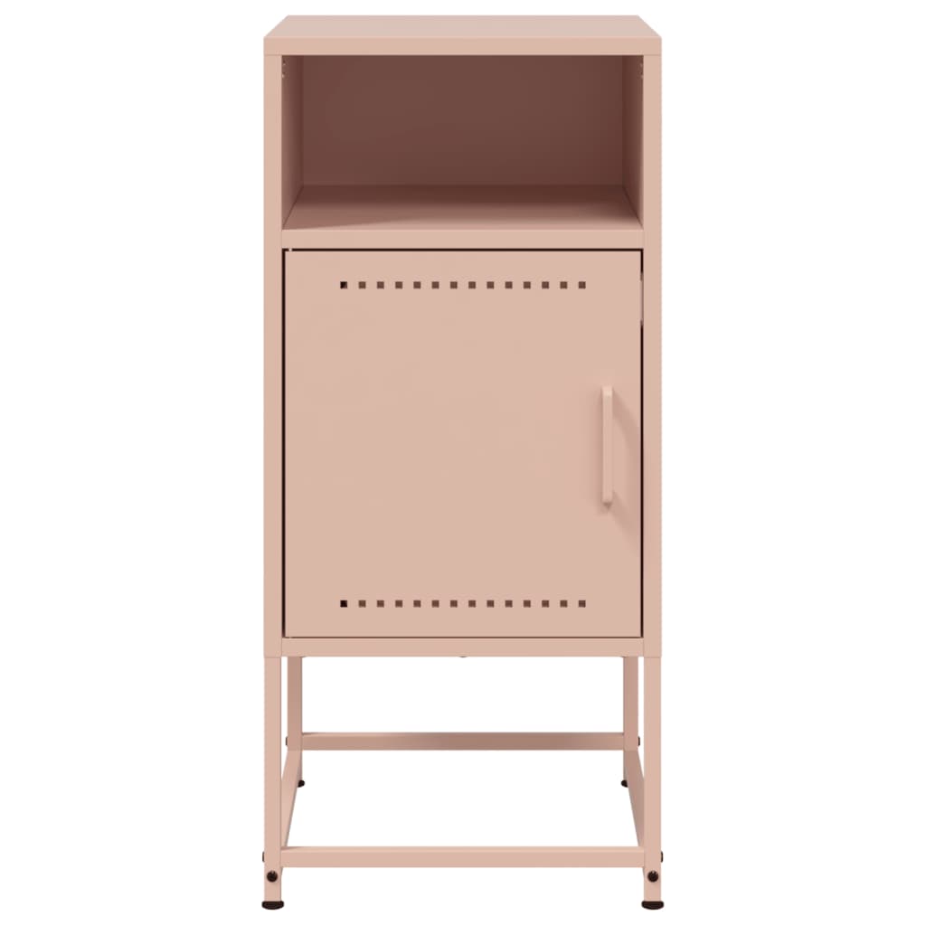 vidaXL Yöpöydät 2 kpl pinkki 36x39x78 cm teräs