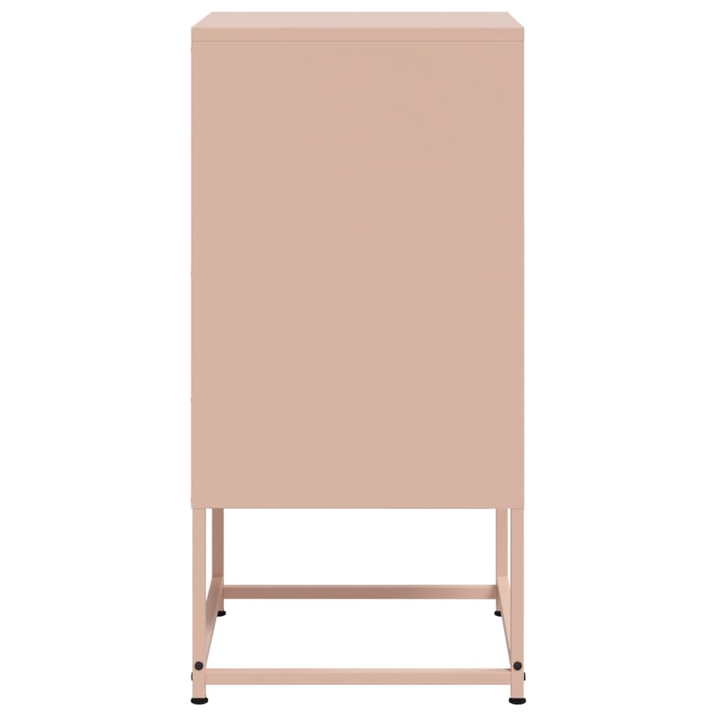 vidaXL Yöpöydät 2 kpl pinkki 36x39x78 cm teräs