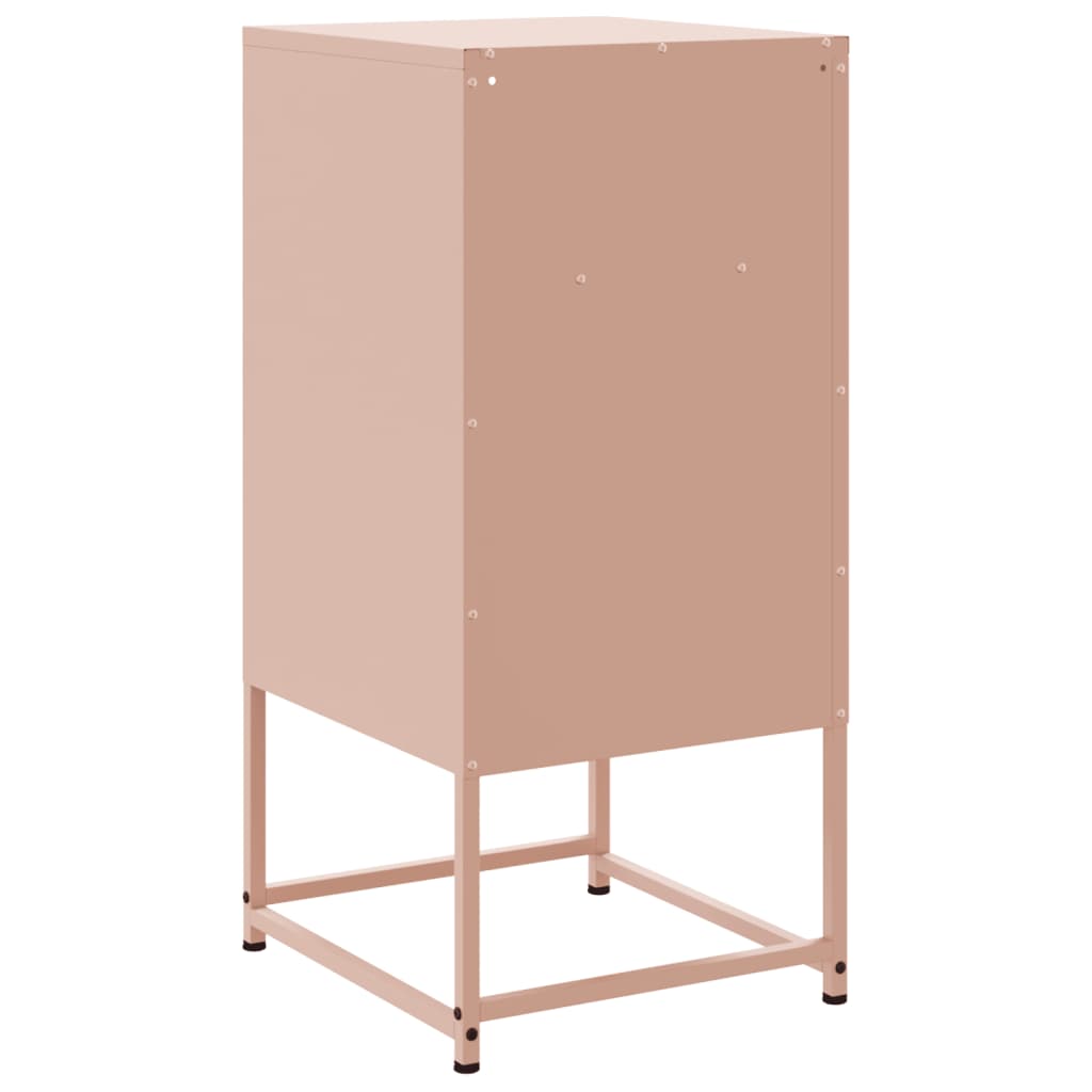 vidaXL Yöpöydät 2 kpl pinkki 36x39x78 cm teräs