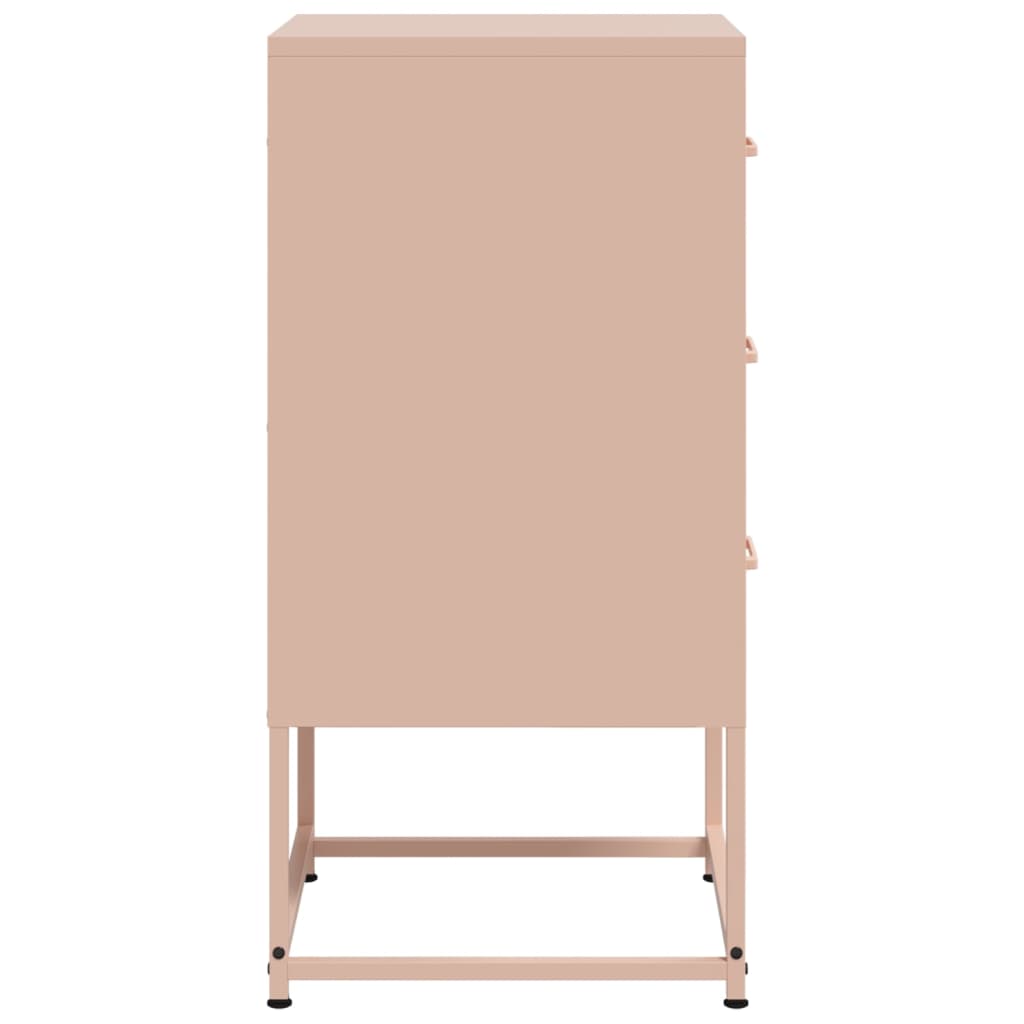 vidaXL Yöpöydät 2 kpl pinkki 36x39x78 cm teräs