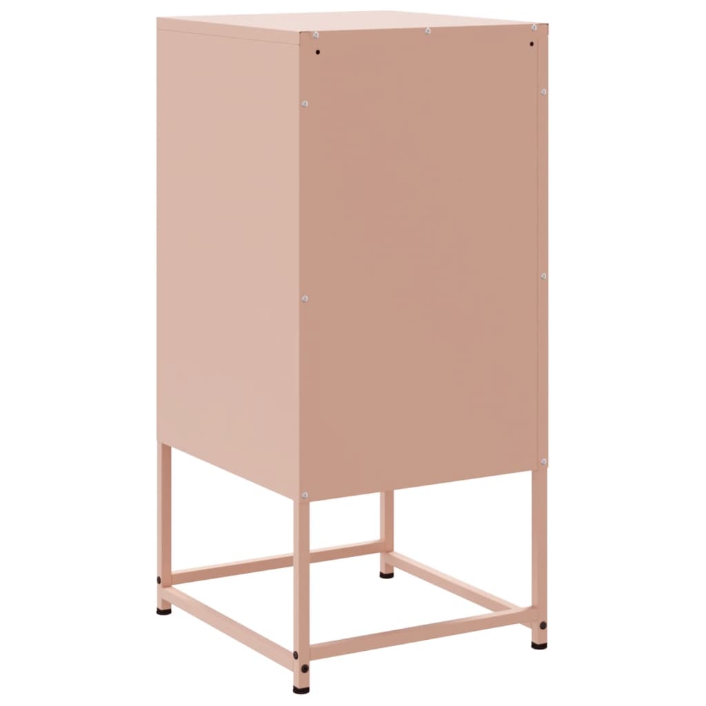 vidaXL Yöpöydät 2 kpl pinkki 36x39x78 cm teräs