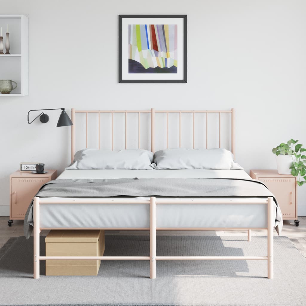 vidaXL Yöpöydät 2 kpl pinkki 36x39x43,5 cm teräs