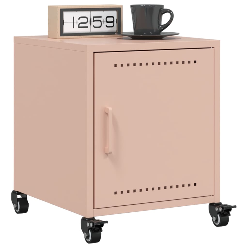 vidaXL Yöpöydät 2 kpl pinkki 36x39x43,5 cm teräs