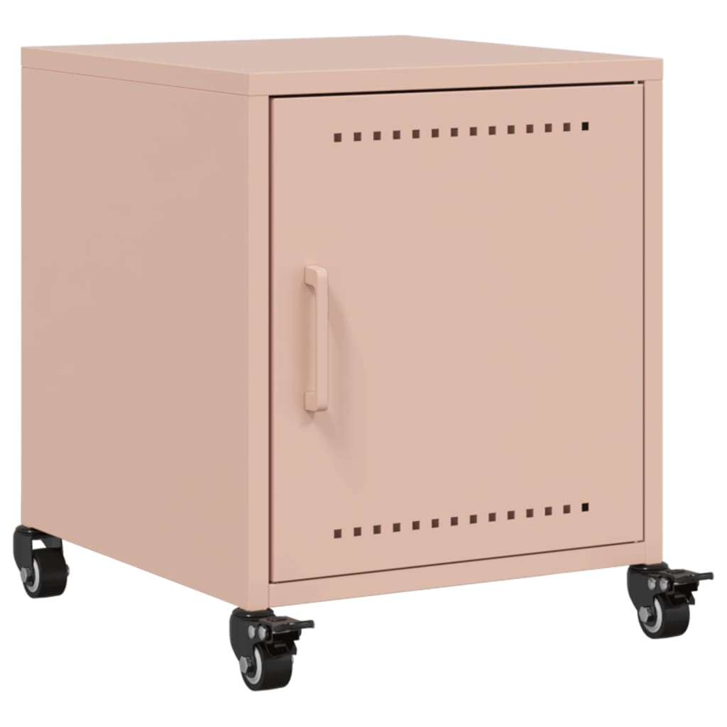 vidaXL Yöpöydät 2 kpl pinkki 36x39x43,5 cm teräs