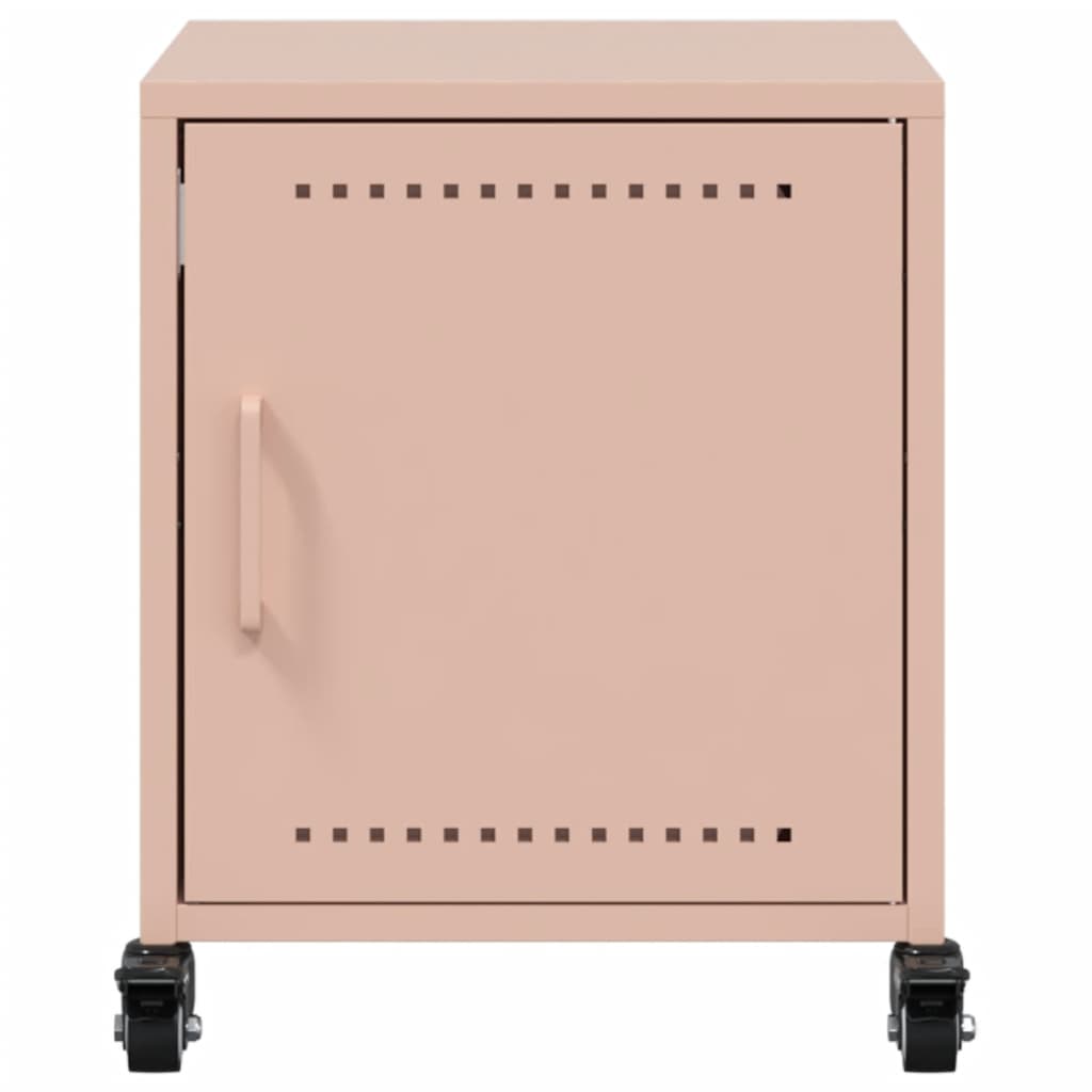 vidaXL Yöpöydät 2 kpl pinkki 36x39x43,5 cm teräs