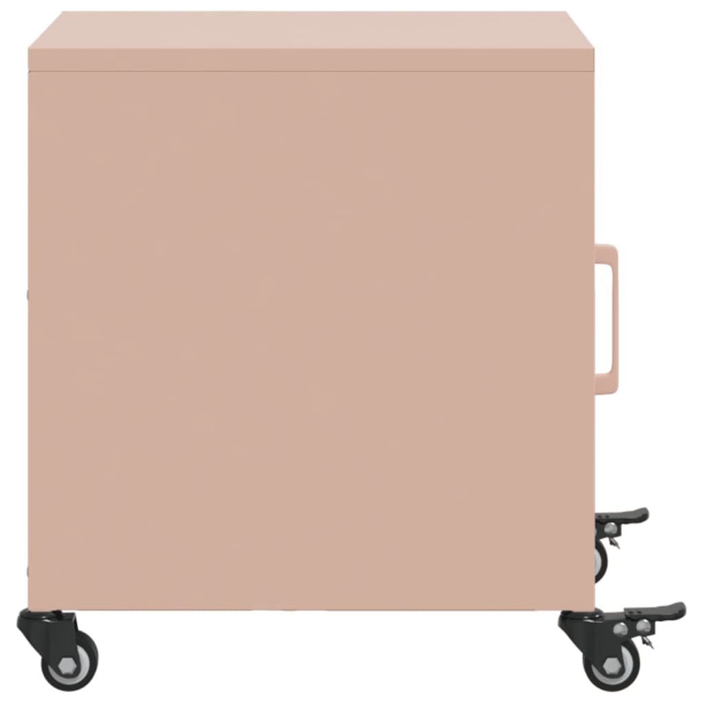 vidaXL Yöpöydät 2 kpl pinkki 36x39x43,5 cm teräs