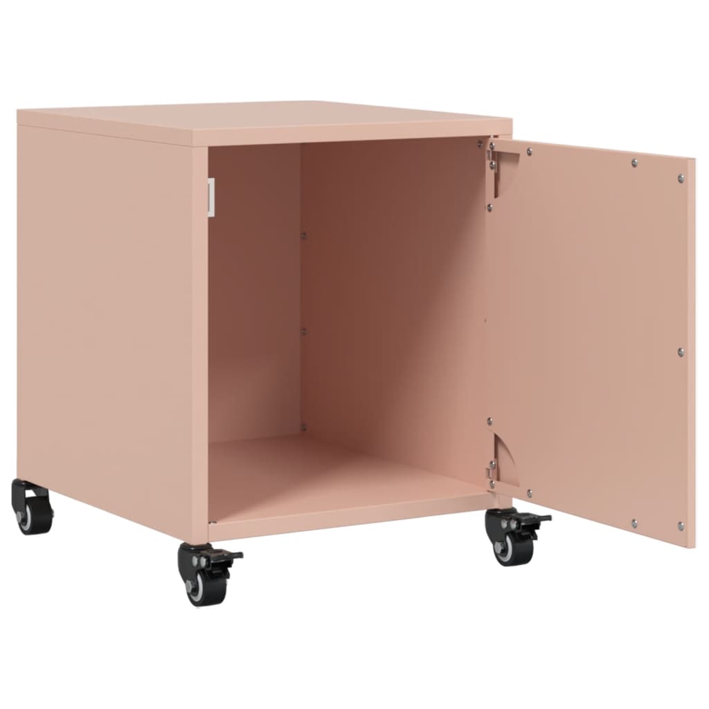 vidaXL Yöpöydät 2 kpl pinkki 36x39x43,5 cm teräs