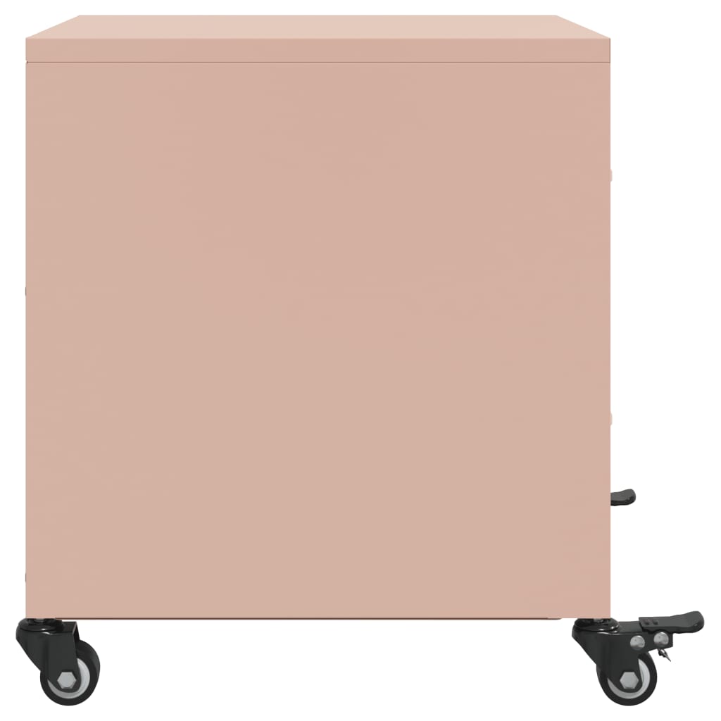 vidaXL Yöpöydät 2 kpl pinkki 36x39x43,5 cm teräs