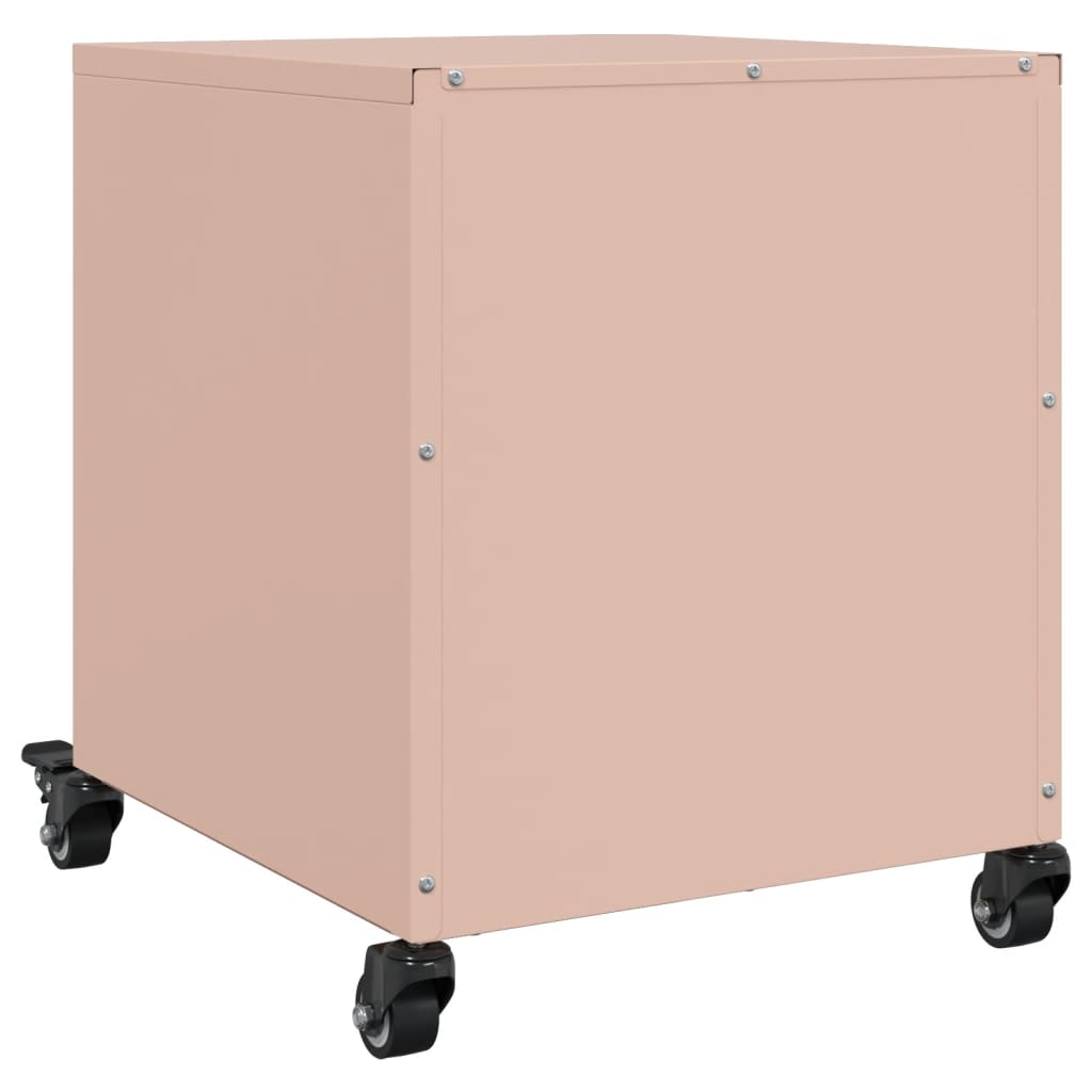 vidaXL Yöpöydät 2 kpl pinkki 36x39x43,5 cm teräs