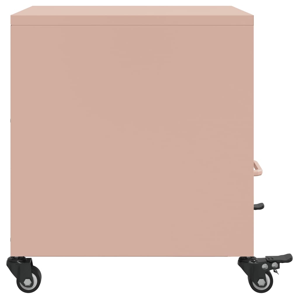 vidaXL Yöpöydät 2 kpl pinkki 36x39x43,5 cm teräs