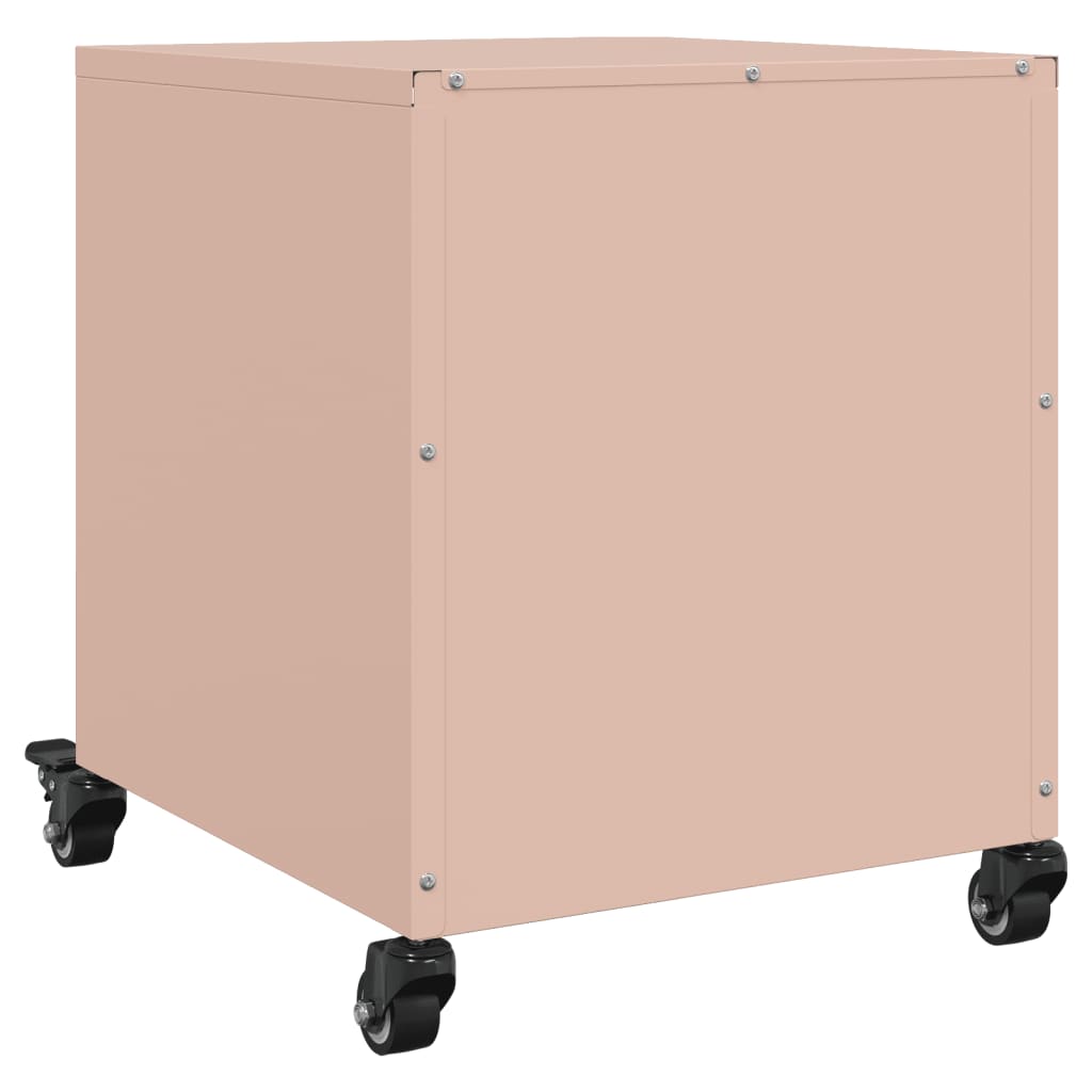 vidaXL Yöpöydät 2 kpl pinkki 36x39x43,5 cm teräs