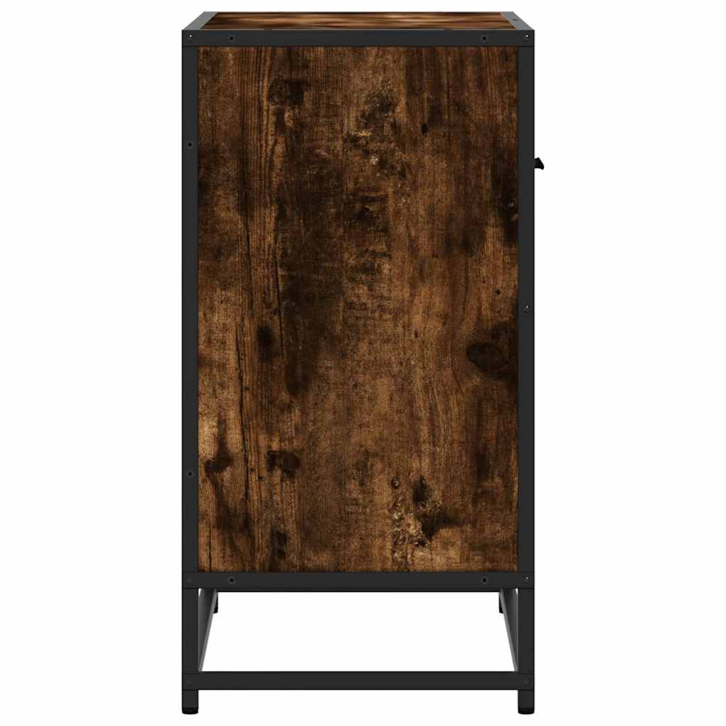 vidaXL yökaappi savustettu tammi 60x31x60 cm tekninen puu ja metalli