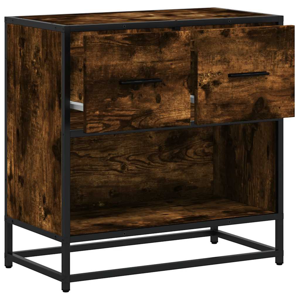 vidaXL yökaappi savustettu tammi 60x31x60 cm tekninen puu ja metalli