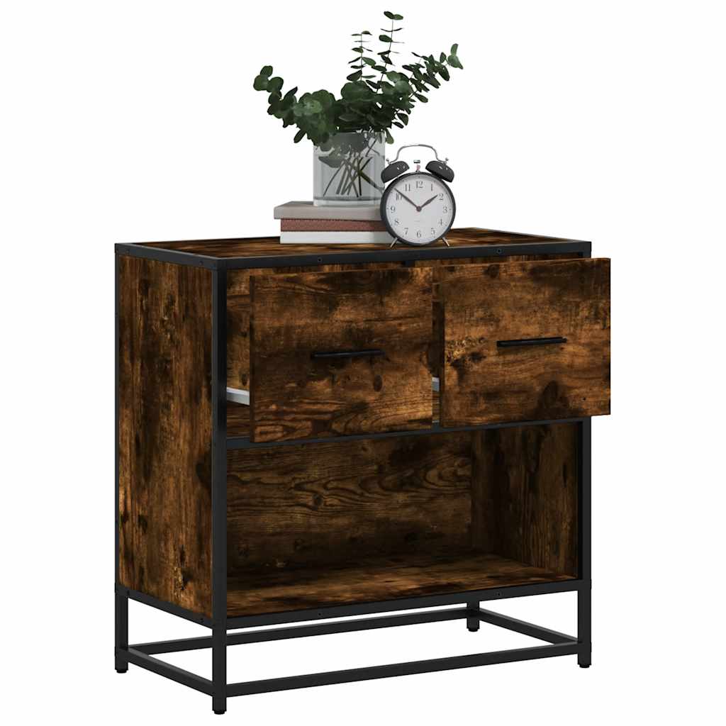 vidaXL yökaappi savustettu tammi 60x31x60 cm tekninen puu ja metalli