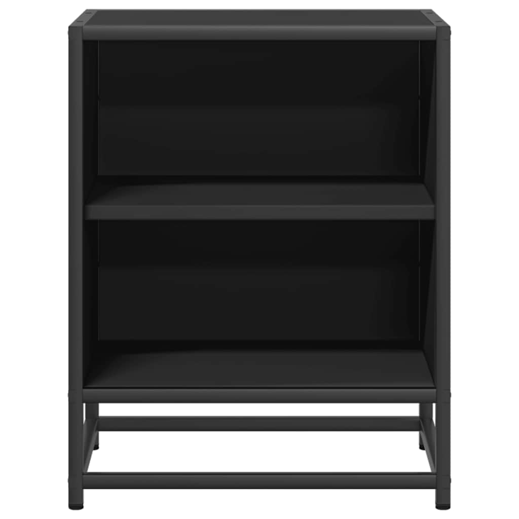 vidaXL Yöpöydät 2 kpl musta 40x31x50 cm tekninen puu ja metalli