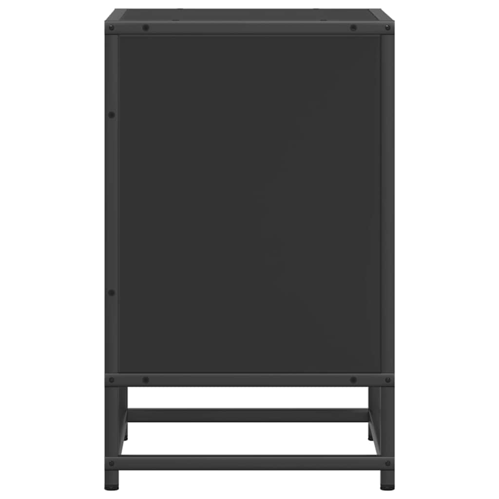 vidaXL Yöpöydät 2 kpl musta 40x31x50 cm tekninen puu ja metalli