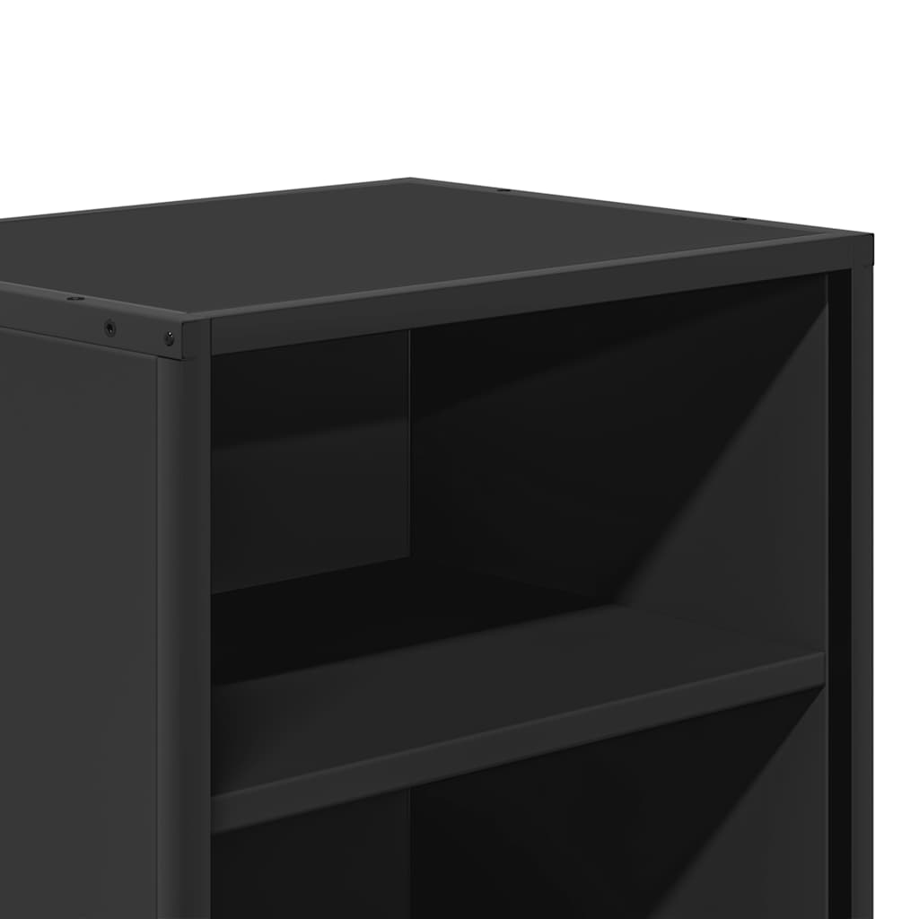 vidaXL Yöpöydät 2 kpl musta 40x31x50 cm tekninen puu ja metalli