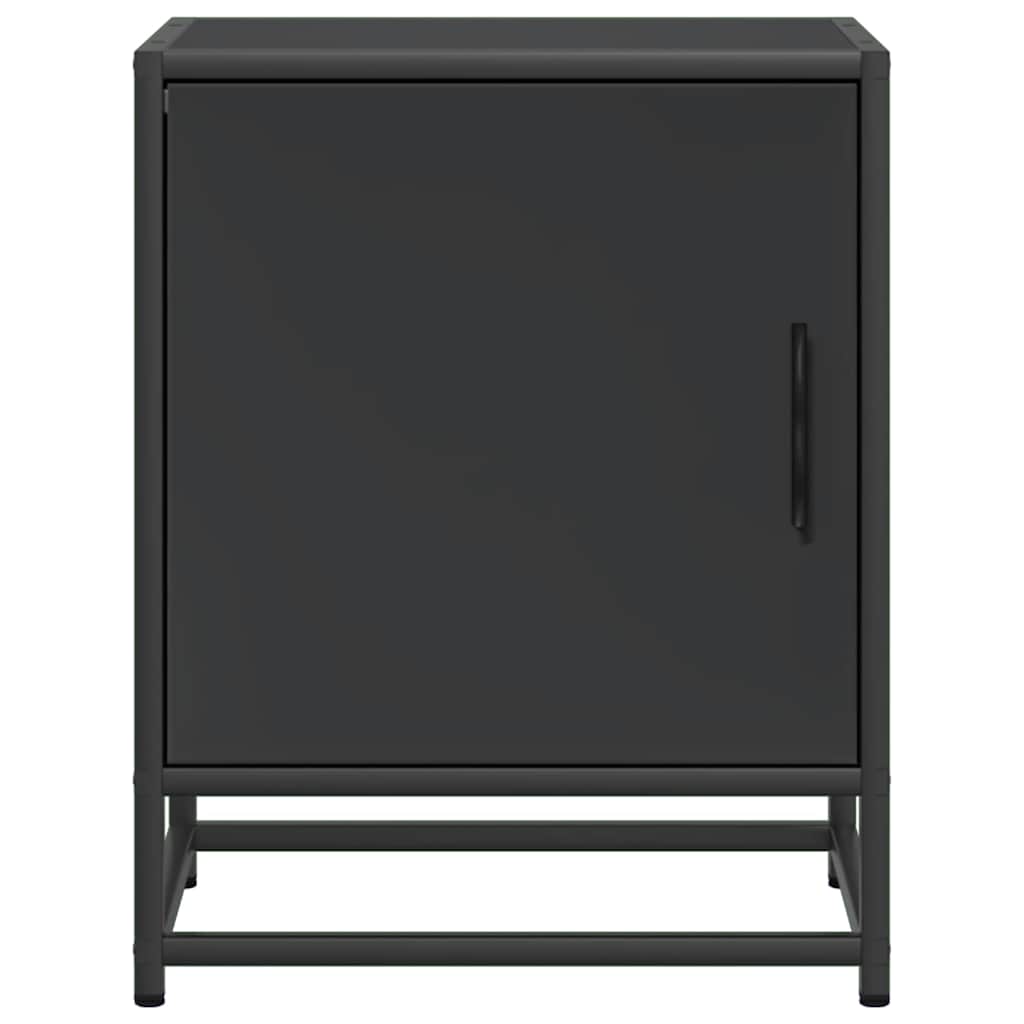 vidaXL Yöpöydät 2 kpl musta 40x31x50 cm tekninen puu ja metalli