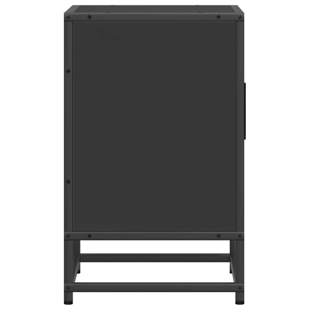 vidaXL Yöpöydät 2 kpl musta 40x31x50 cm tekninen puu ja metalli