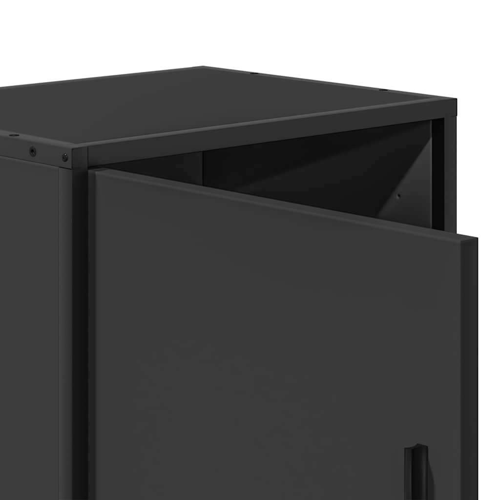vidaXL Yöpöydät 2 kpl musta 40x31x50 cm tekninen puu ja metalli