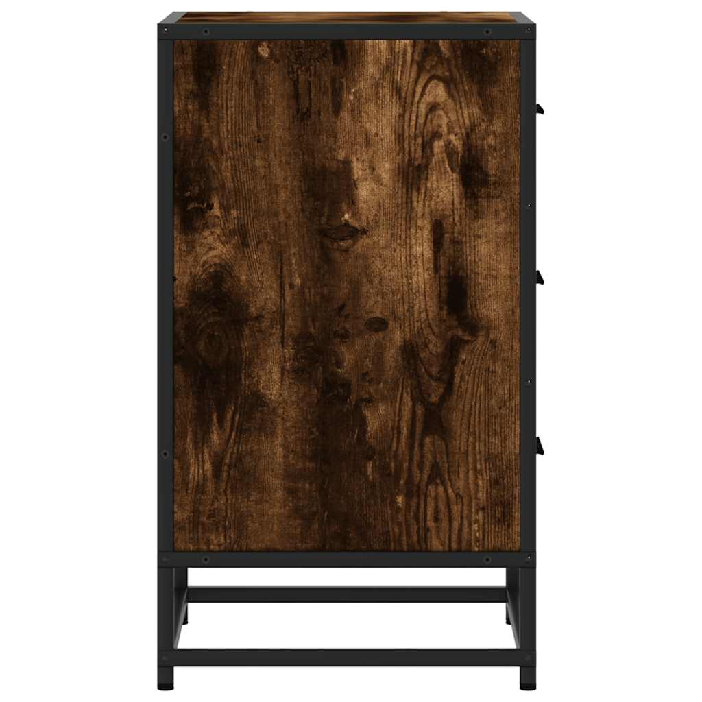 vidaXL yökaappi savustettu tammi 40x34,5x60 cm tekninen puu ja metalli