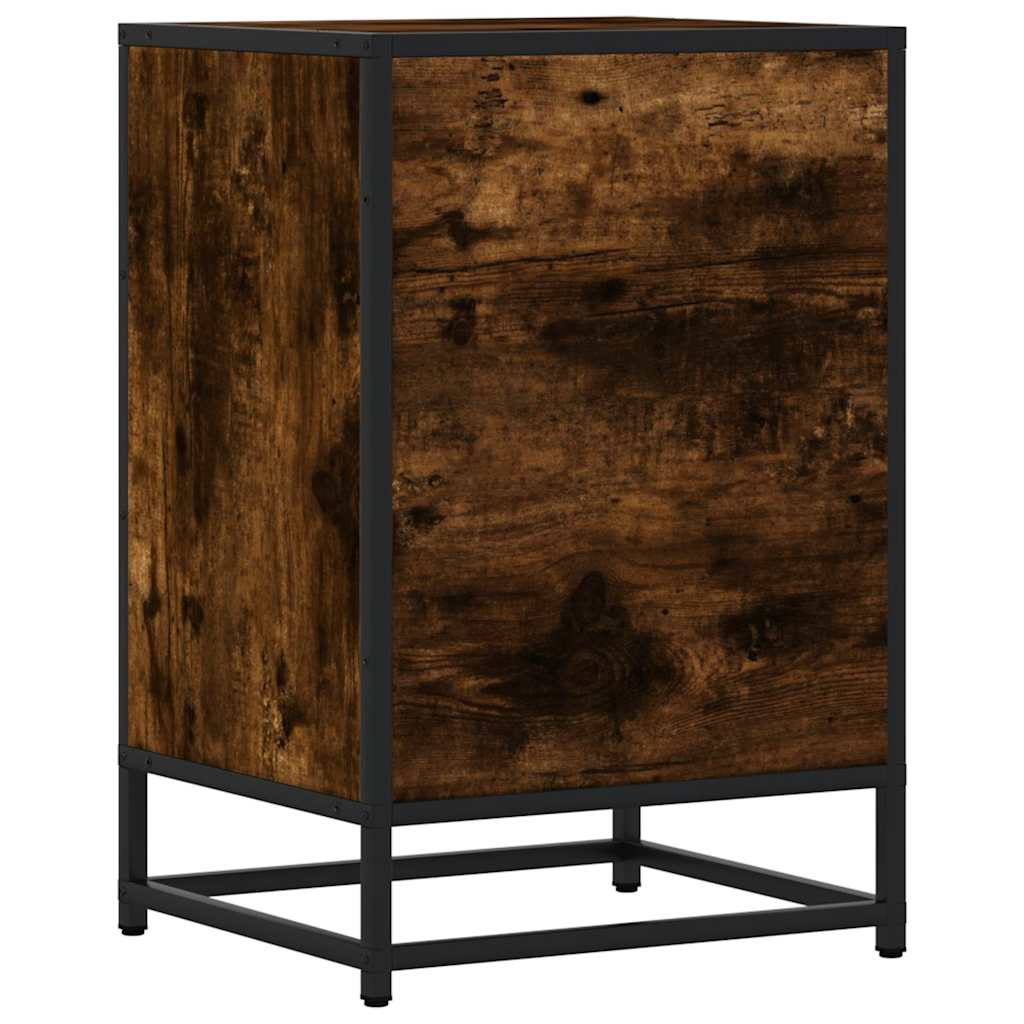 vidaXL yökaappi savustettu tammi 40x34,5x60 cm tekninen puu ja metalli