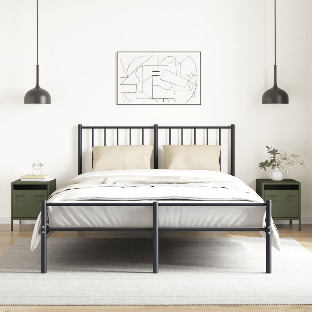 vidaXL Yöpöydät 2 kpl oliivinvihreä 35x39x43,5 cm teräs