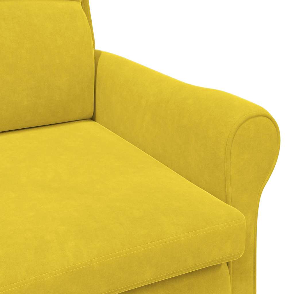 vidaXL Keltainen Nojatuoli Keltainen Standardi Tekstiili, puu