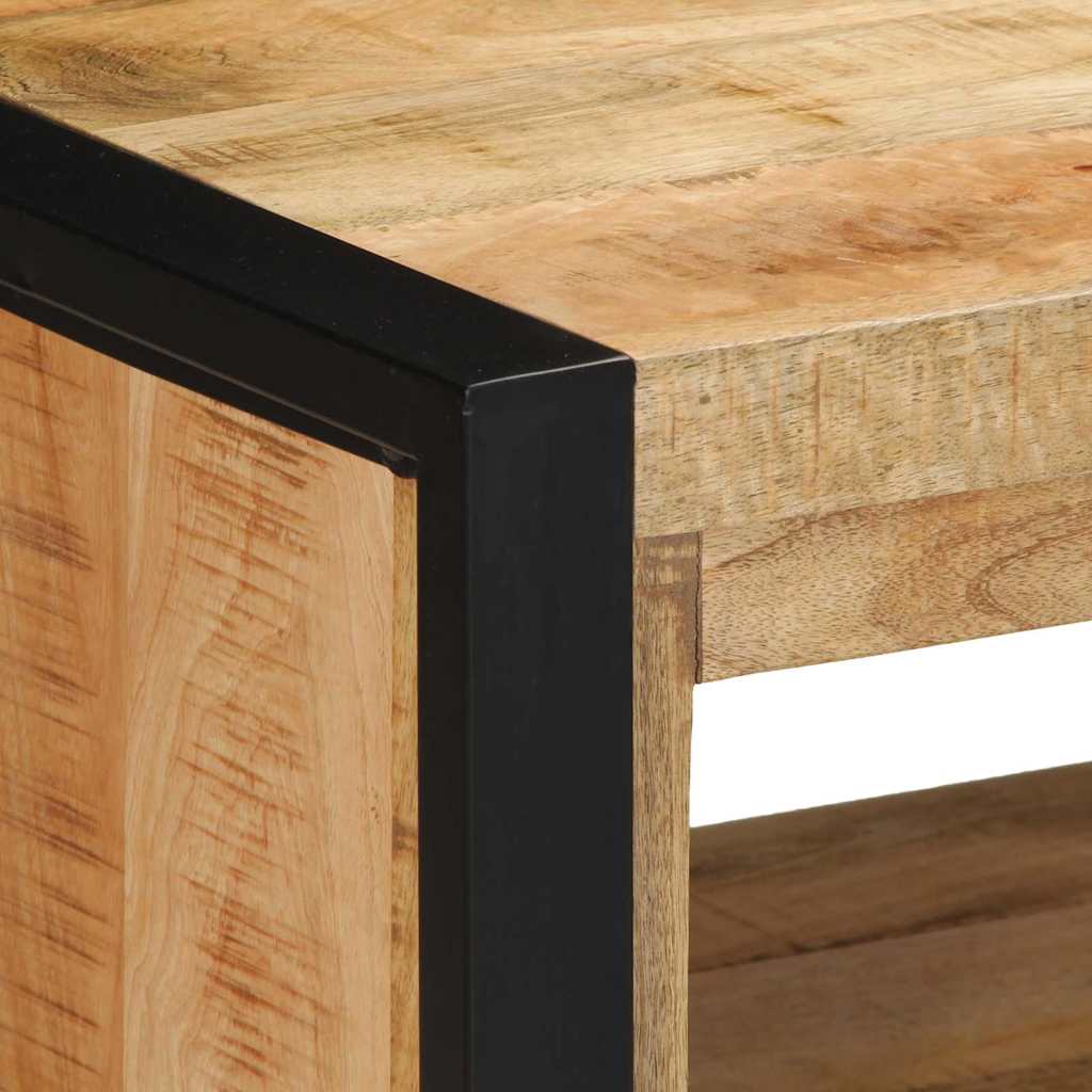 vidaXL Kengänpenkki 100x40x50 cm Täysi Karkea Mangopuu