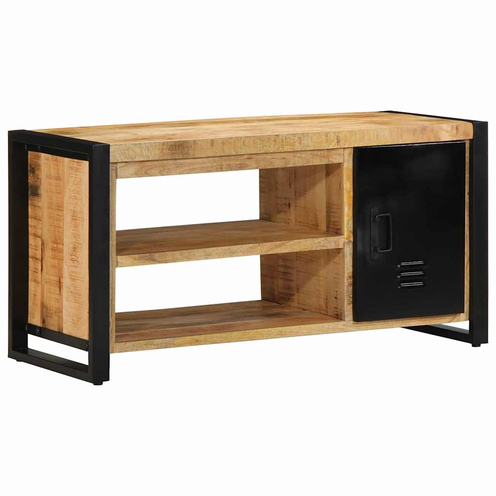 vidaXL Kengänpenkki 100x40x50 cm Täysi Karkea Mangopuu