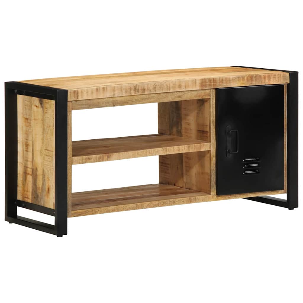 vidaXL Kengänpenkki 100x40x50 cm Täysi Karkea Mangopuu