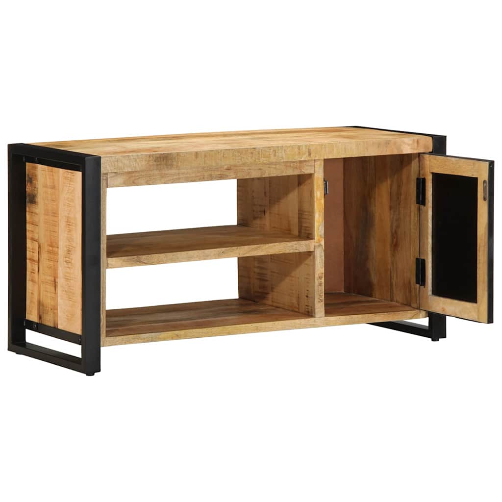 vidaXL Kengänpenkki 100x40x50 cm Täysi Karkea Mangopuu
