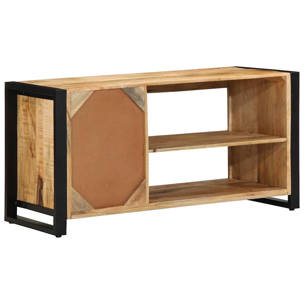 vidaXL Kengänpenkki 100x40x50 cm Täysi Karkea Mangopuu