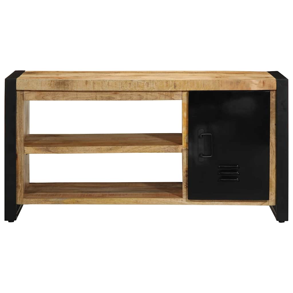vidaXL Kengänpenkki 100x40x50 cm Täysi Karkea Mangopuu