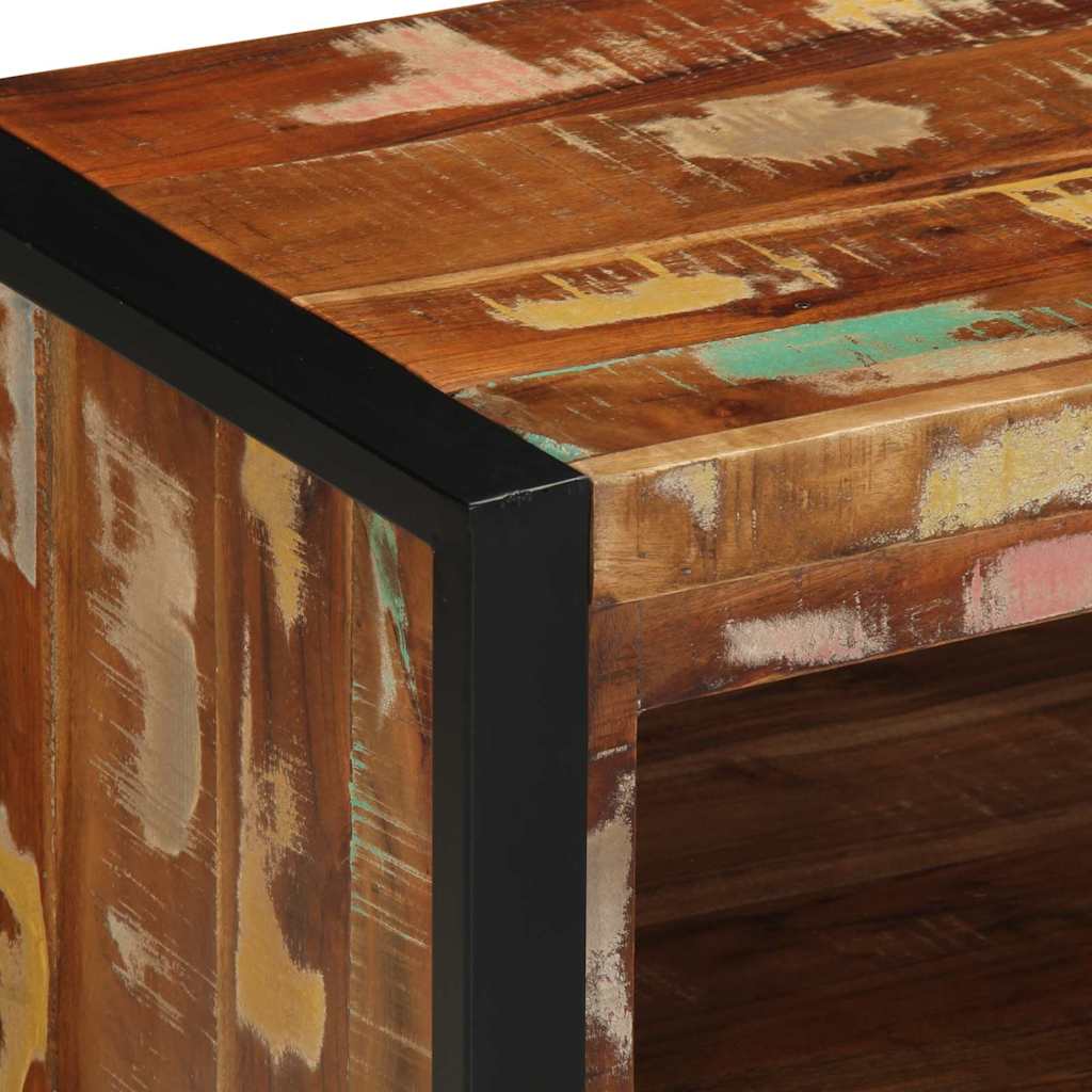 vidaXL Kengänpenkki Monivärinen 100x40x50 cm Kierrätetty Puuntäyte