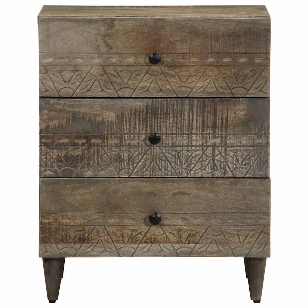 vidaXL yökaappi vaaleanharmaa 50x33x60 cm massiivipuu mango