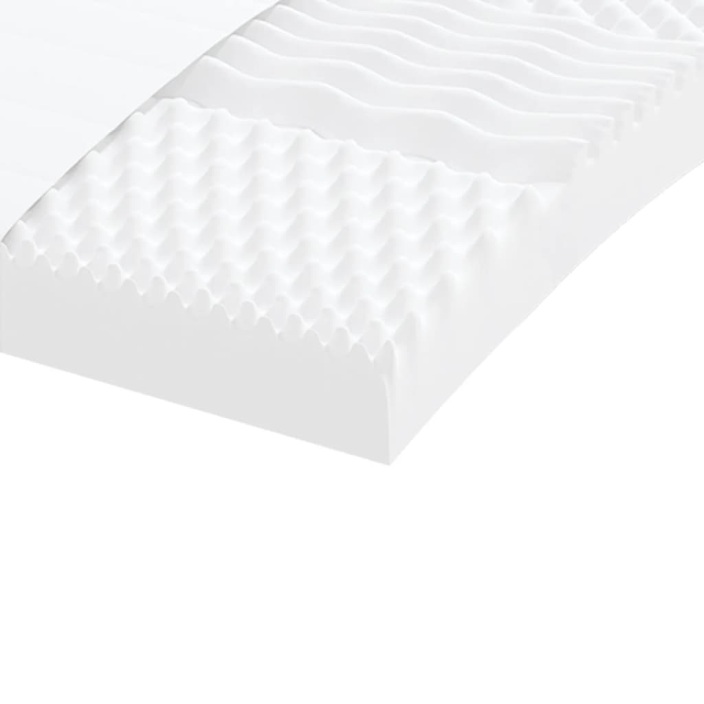 vidaXL Vuodesohva rullilla ja patjoilla valk. 90x200 cm täysi mänty
