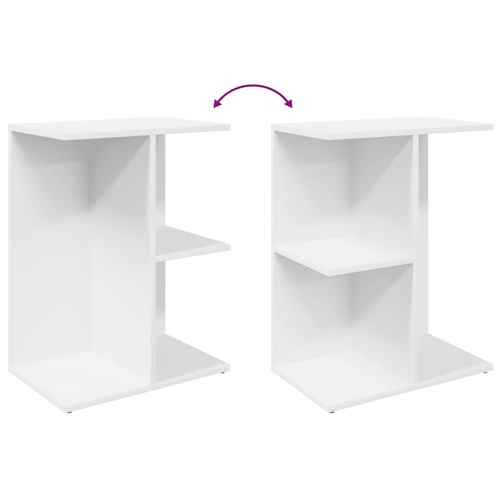 vidaXL Yöpöydät 2 kpl valkoinen 46,5x29x61 cm tekninen puu