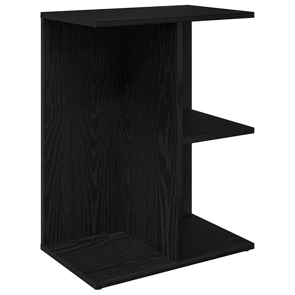 vidaXL Yöpöydät 2 kpl musta tammi 46,5x29x61 cm tekninen puu