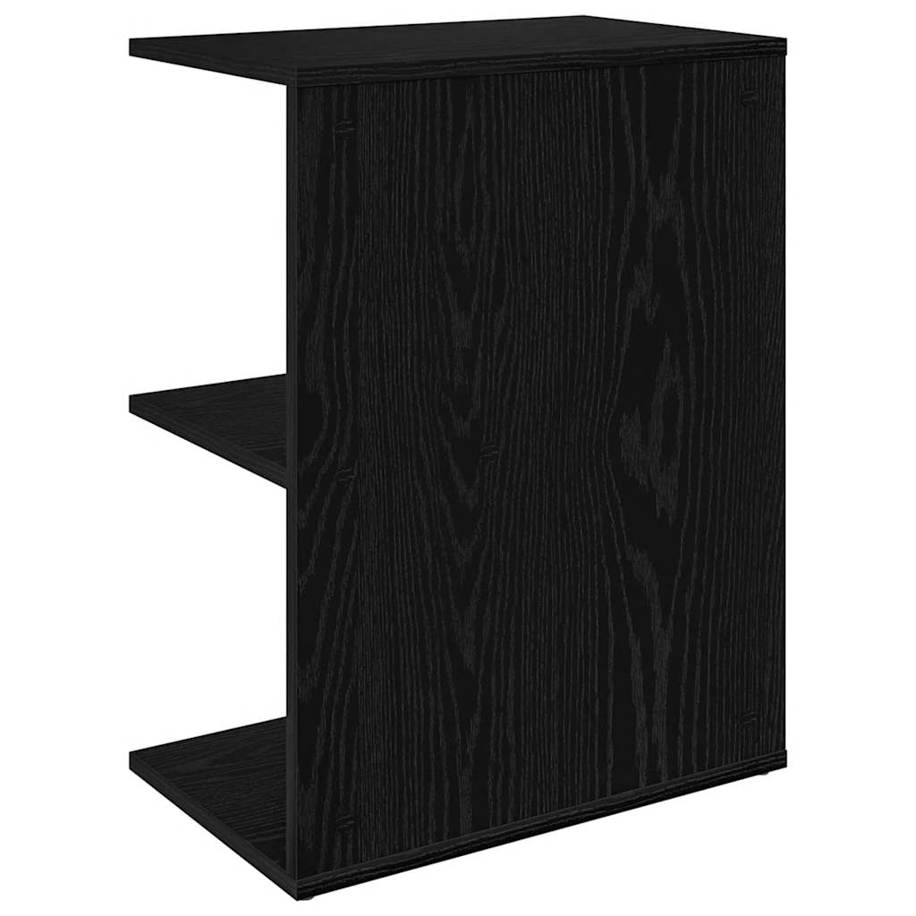 vidaXL Yöpöydät 2 kpl musta tammi 46,5x29x61 cm tekninen puu