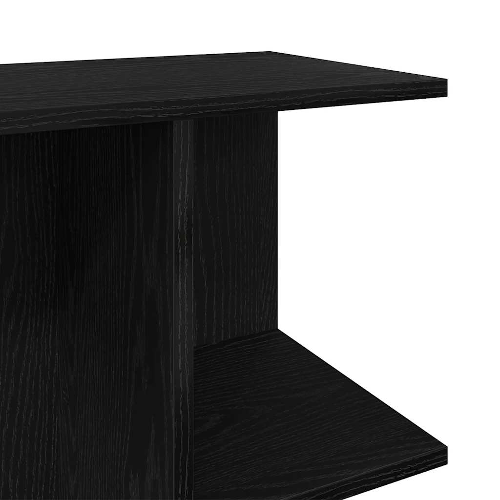 vidaXL Yöpöydät 2 kpl musta tammi 46,5x29x61 cm tekninen puu
