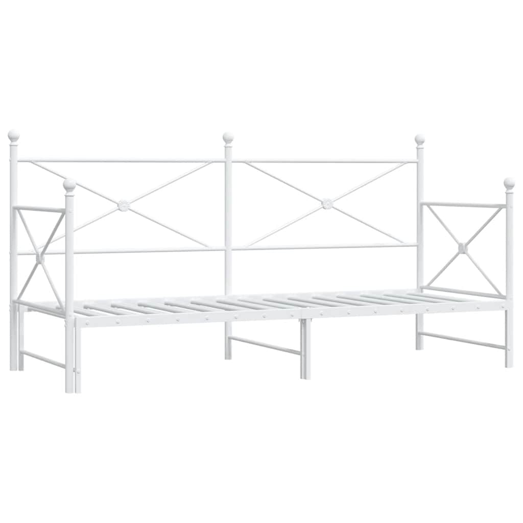 vidaXL-sohvasänky ilman patjaa Valkoinen 80x200 cm Teräs