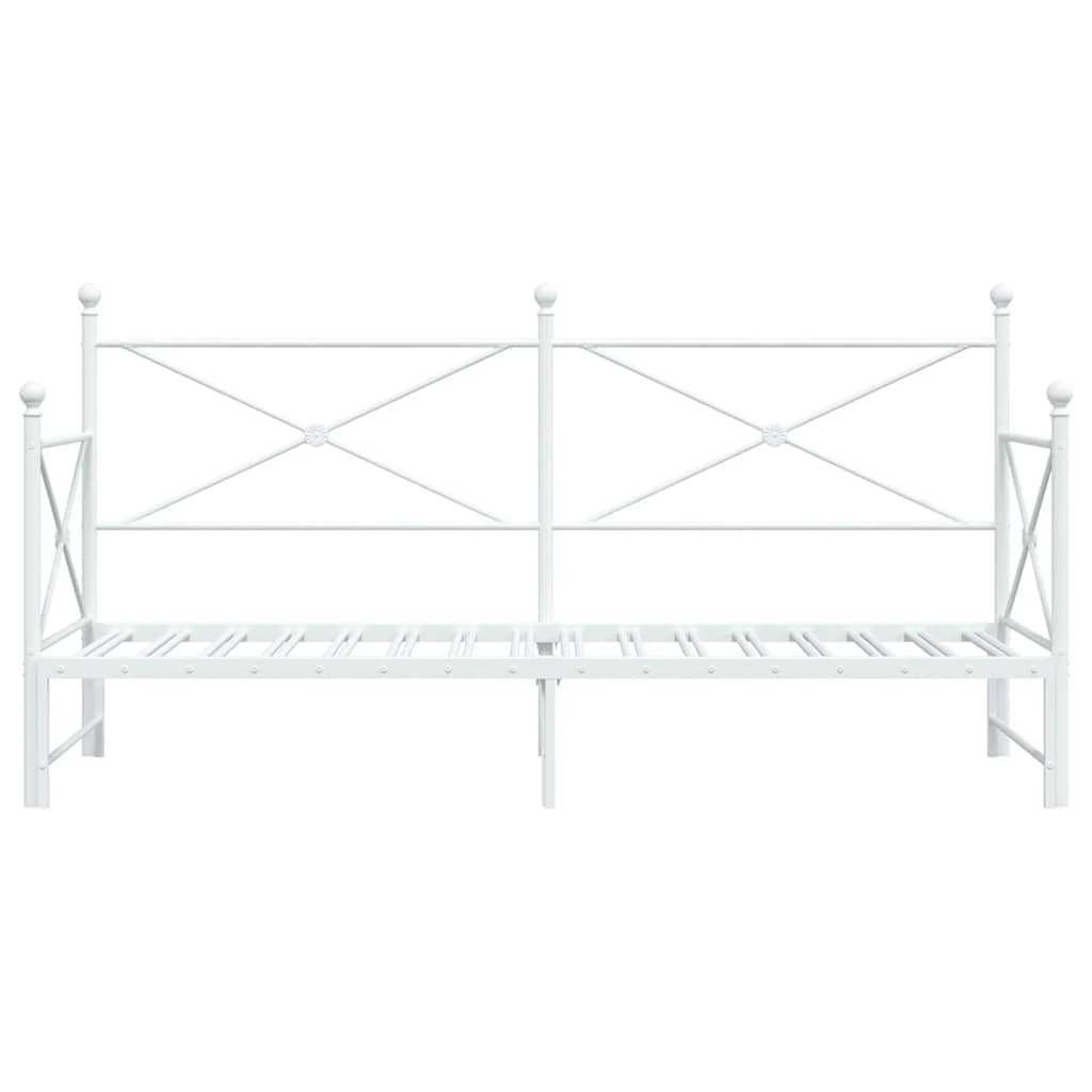vidaXL-sohvasänky ilman patjaa Valkoinen 80x200 cm Teräs