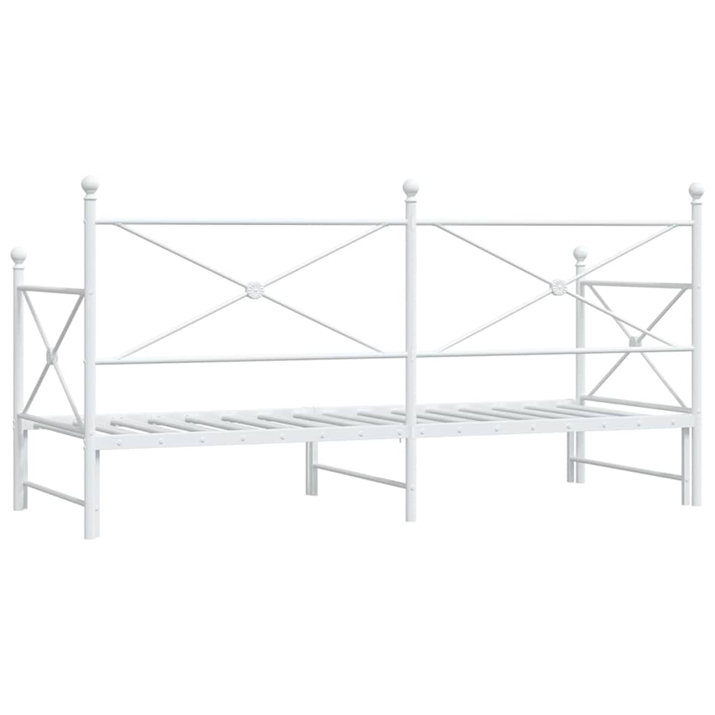 vidaXL-sohvasänky ilman patjaa Valkoinen 80x200 cm Teräs