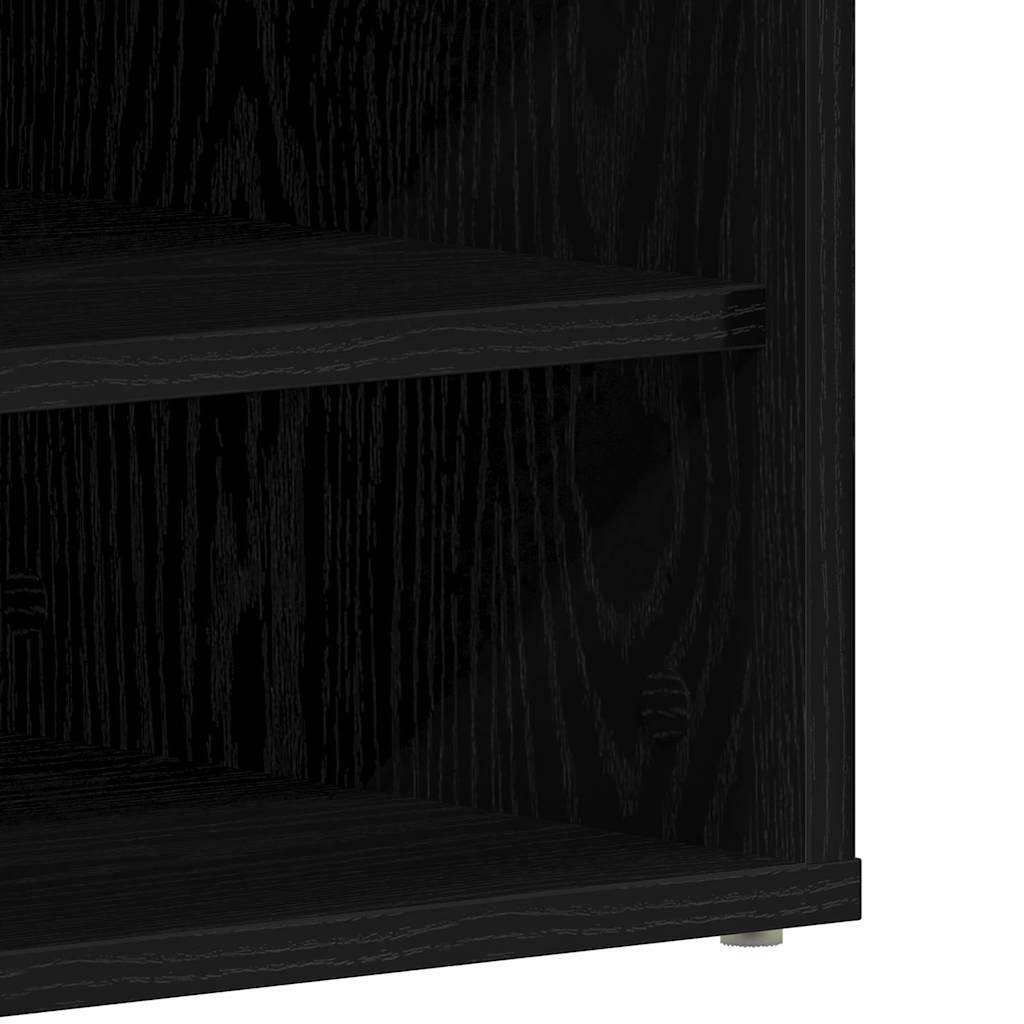 vidaXL Kengäteline 2 kpl Musta Tammi 32x35x70 cm Tekninen Puu