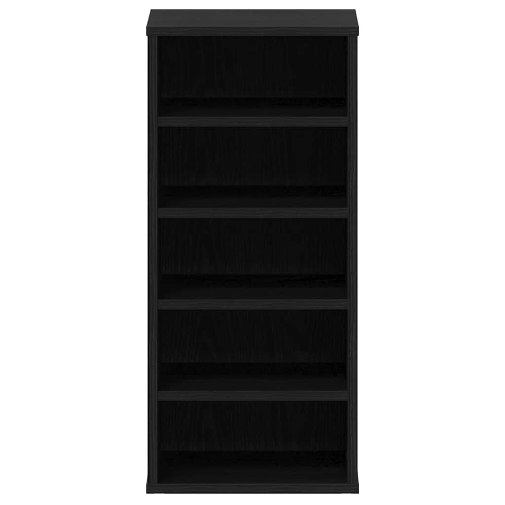 vidaXL Kengäteline 2 kpl Musta Tammi 32x35x70 cm Tekninen Puu