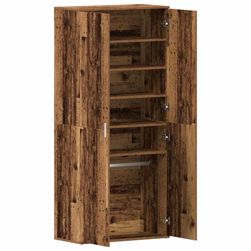 vidaXL Kengätalli Vanha Puu 80x39x180 cm Tekninen Puu